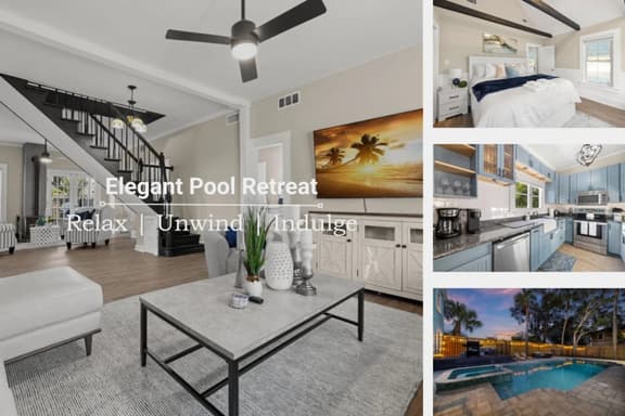 Elegant Pool Retreat w/ Firepit - Image 1